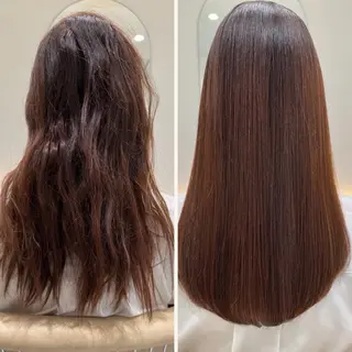 ロング 髪質改善 SNSモデルのヘアスタイル