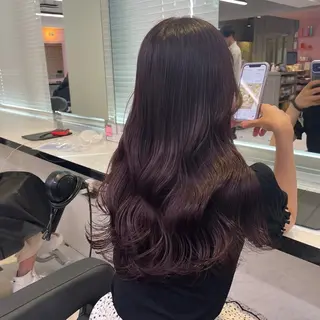 ロング カラー メンズ 💗愛され暖色💗 ピンク/レッド💗のヘアスタイル