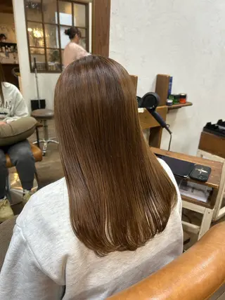 セミロング カラー 徳 永のヘアスタイル