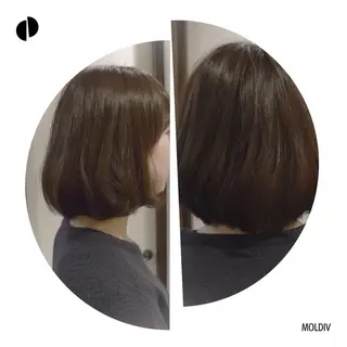 ショート ミディアム カラー ✨縮毛矯正✨髪質改善 ナカシマ ユミのヘアスタイル