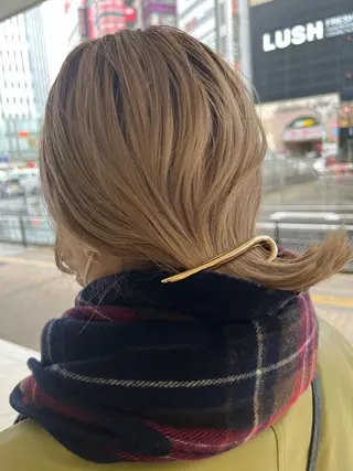 ミディアム カラー メンズカット曲がる 縮毛矯正佐々木タクマのヘアスタイル