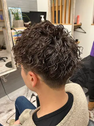 パーマ メンズ メンズ特化/パーマ/ フェードWATARUのヘアスタイル