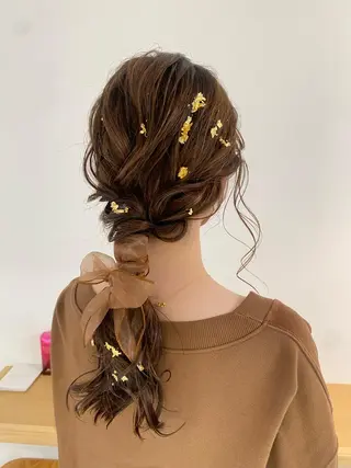 ヘアアレンジ 安永 涼のヘアスタイル