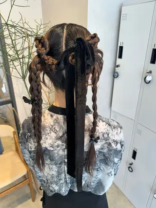 ヘアアレンジ 透明感カラー✨艶髪 制作🌱山根あゆみのヘアスタイル