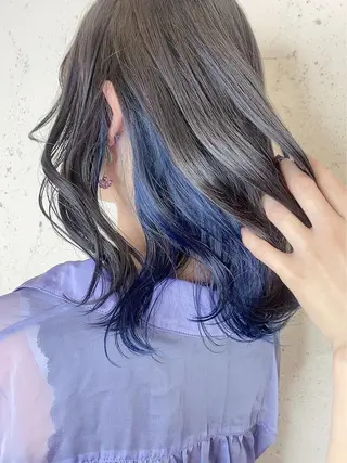 セミロング カラー ［銀座］淡色 ラベンダー🫧大村のヘアスタイル