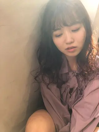 セミロング カラー パーマ HAUS 片山みほのヘアスタイル