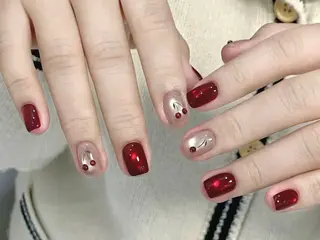 ネイル ワンホンネイル 韓国ネイルのネイルデザイン