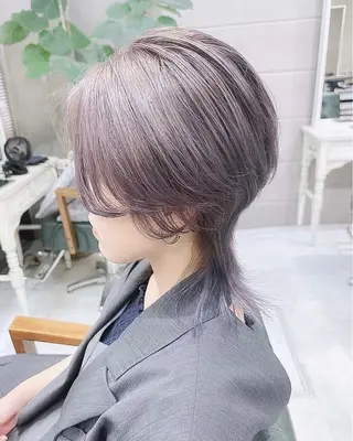 ショート カラー メンズ 𝐍𝐚𝐧𝐚{ 原宿/ハイトーン🫧のヘアスタイル