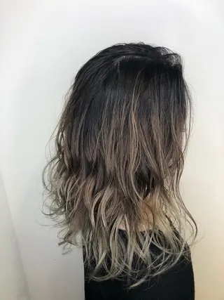 セミロング カラー メンズヘア特化 崎田 成人のヘアスタイル