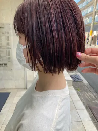 ミディアム カラー 田中 あかねのヘアスタイル