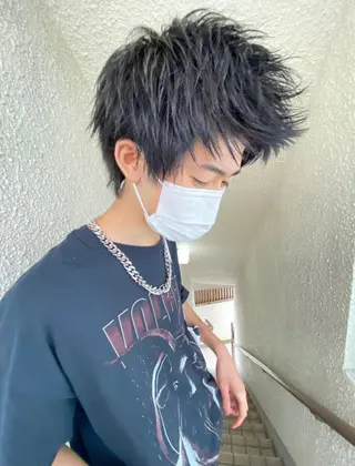 ショート カラー ヘアアレンジ メンズ niconail 千歳烏山店所属・niconail 🧣ayu 📍烏山のネイルデザイン