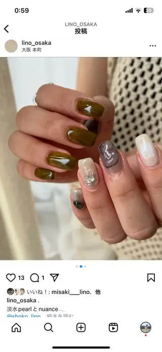 ネイル lino大阪本町店所属・lino 大阪本町店のネイルデザイン