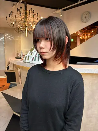 ショート カラー 藤原快斗/レイヤー /ウルフ/ハイトーンのヘアスタイル