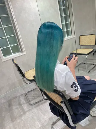 ロング カラー ダブルカラー ブリーチ/kaitoのヘアスタイル