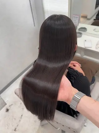 ロング 髪質改善/縮毛矯正 梅田茶屋町/西尾祐作のヘアスタイル