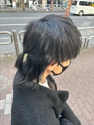 セミロング パーマ ヘアアレンジ メンズ 韓国風/メンズ アイブロウワックスの眉毛・アイブロウイメージ