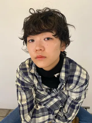 ショート カラー パーマ ヘアアレンジ メンズ キッズ ネイル マツエク・マツパ アイブロウ パーマスタイル🔅 sayacaのヘアスタイル