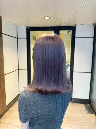 セミロング カラー 内沼 恵留菜のヘアスタイル