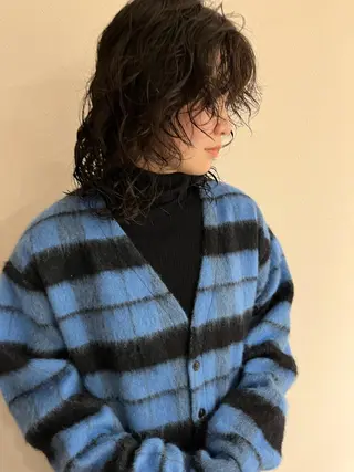 ミディアム メンズハイトーン/栄 /イトウタケルのヘアスタイル