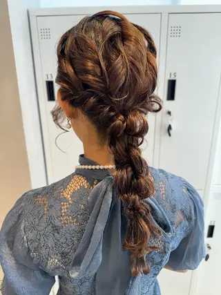 ロング ヘアアレンジ 透明感カラー✨艶髪 制作🌱山根あゆみのヘアスタイル