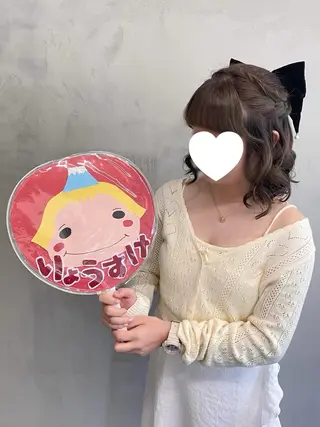 ミディアム ななみ/博多/ ブリーチ/髪質改善のヘアスタイル