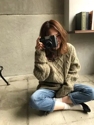 セミロング さの あやねのヘアスタイル