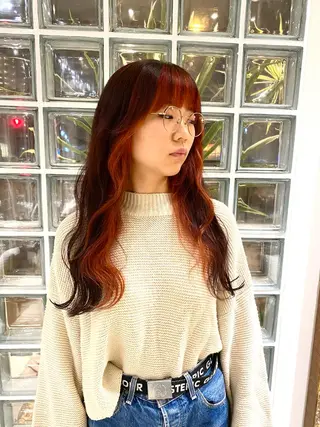 ロング カラー benji所属・Hamatsu Misakiのヘアスタイル