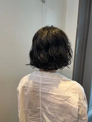 ショート パーマ benji仙台所属・KOKI/ ボブ/ パーマ/透明感カラーのヘアスタイル