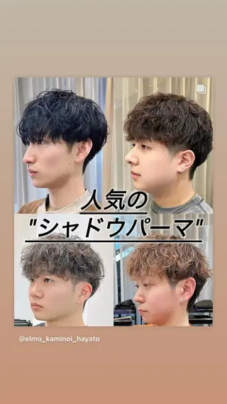 ショート パーマ メンズ calna by ELMO  上ノ井のヘアスタイル