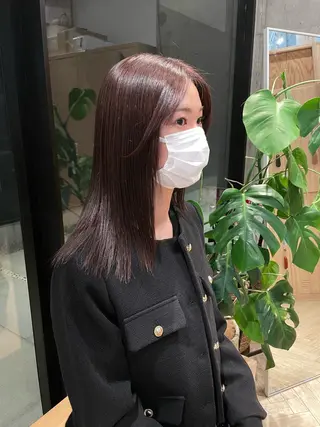 セミロング 似合わせ/ベージュ /レイヤー/りほ🤍のヘアスタイル