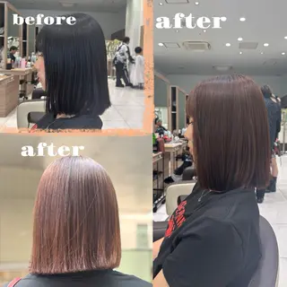 セミロング カラー 鈴木かのん /ミニモ限定クーポンのヘアスタイル