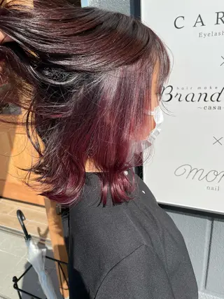 ミディアム カラー 似合わせスタイル 岡田勇哉のヘアスタイル