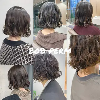ショート パーマ ボブパーマコテ巻き風 パーマNo1深江秀平のヘアスタイル