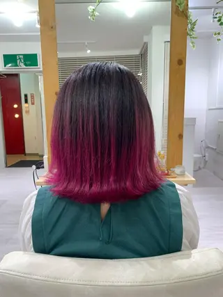 ミディアム カラー ツヤカラー🤍 ARISAのヘアスタイル