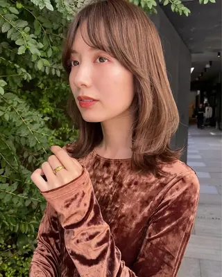 セミロング カラー 🌱小顔ヘア/ボブ ミディアム/双葉🌱のヘアスタイル