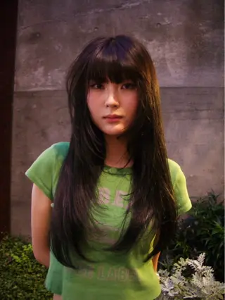 ロング カラー ヘアアレンジ marino マリノのヘアスタイル