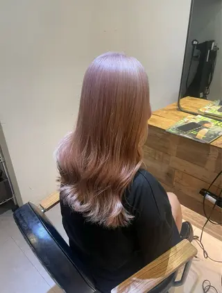 セミロング カラー SINCE【シンス】所属・Hika.ハイトーン 髪質改善🩵ᩚ🫧のヘアスタイル