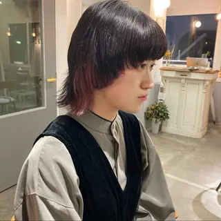 ミディアム カラー カワタ リュウセイのヘアスタイル