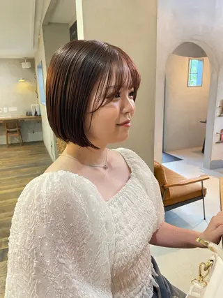 ミディアム 石田 まいやのヘアスタイル