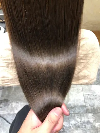 ミディアム カラー パーマ 新宿✨顔周りカット 韓国ヘア/坂本亜裟海のヘアスタイル