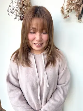 セミロング 杉本 舞のヘアスタイル