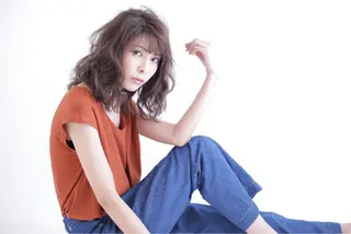 ミディアム カラー SHO担当髪質改善 東加古川アーティブのヘアスタイル