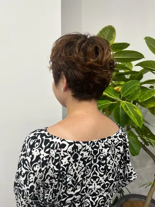 ショート パーマ 門崎未依/レイヤー/ メンズカット🪿🌼のヘアスタイル