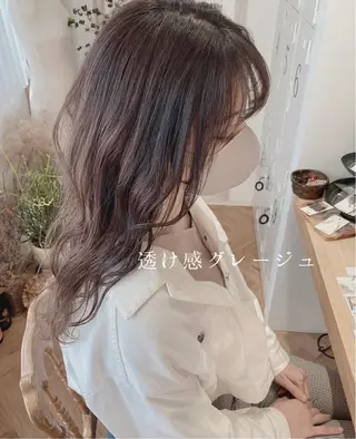 セミロング カラー パーマ ヘアアレンジ メンズ キッズ ネイル マツエク・マツパ merc. 🩵妹尾杏菜のヘアスタイル