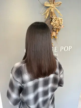 セミロング カラー 巻ける美髪矯正/ 韓国ヘア/yutaのヘアスタイル