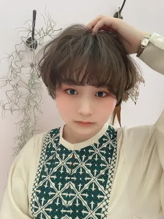 ショート カラー 韓国風レイヤーカット 🇰🇷❕モカのヘアスタイル