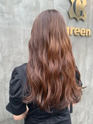 ロング カラー 髪質改善カラー&TR 縮毛矯正/弱酸性矯正のヘアスタイル
