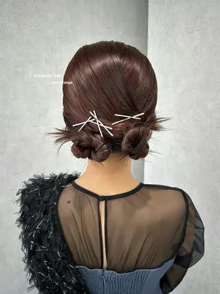 ミディアム ヘアアレンジ v-lab studio所属・韓国レイヤーカット/ 艶カラー/ noaのヘアスタイル