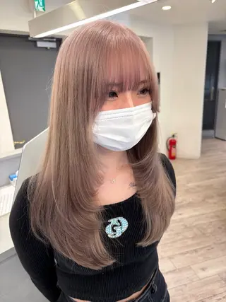 セミロング ケアブリーチ🌟 ♢WATARU♢のヘアスタイル