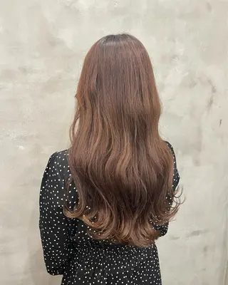 ロング カラー 【ピンク/韓国ヘア/ ヘアセット】亜海のヘアスタイル